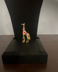 The Colorful Giraffe Brooch